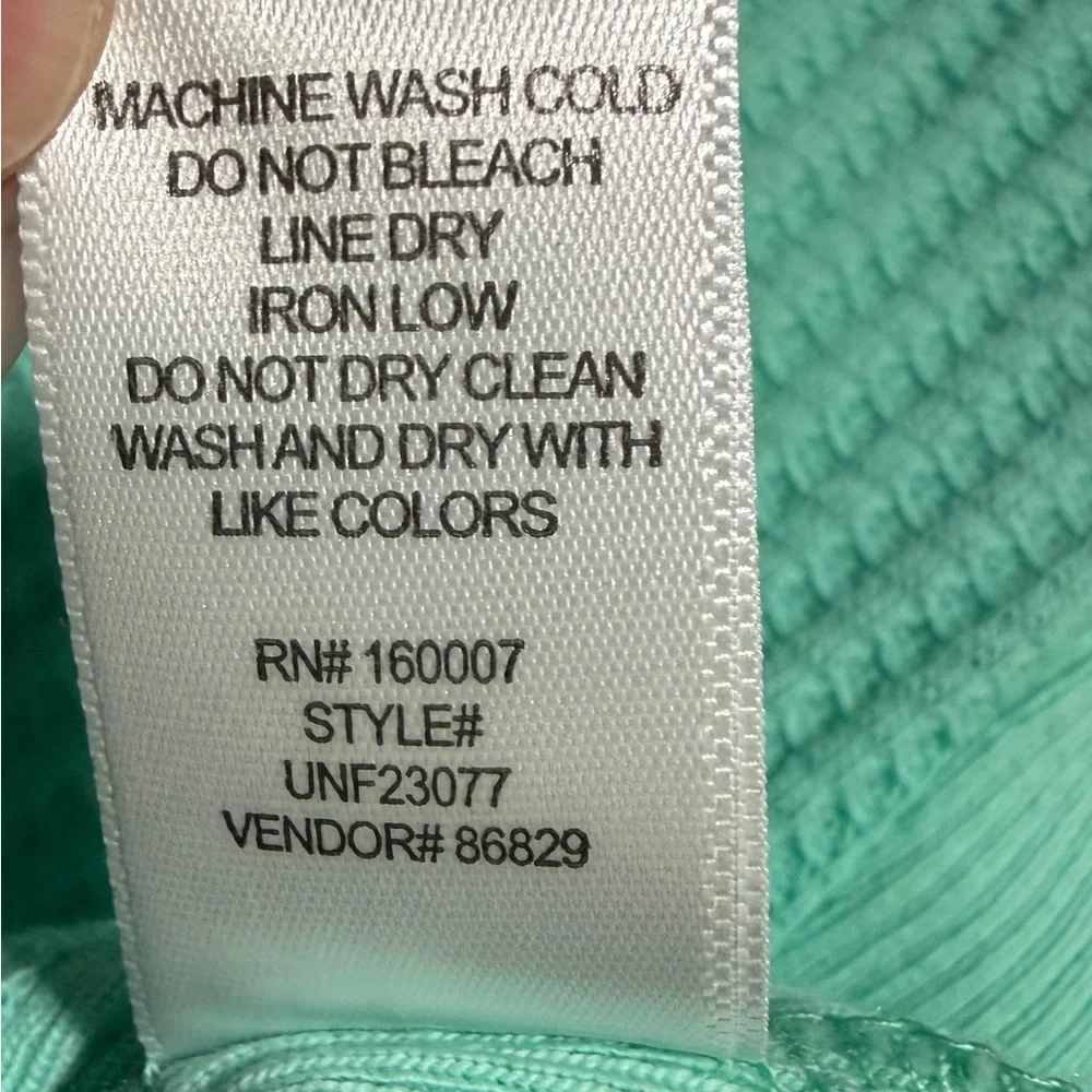 FITZ + EDDI Mint Green Ribbed Cotton Crop Tank Top Size S | Raw Edge Boho